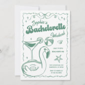 Bachelorette Weekend Party Groen Kaart (Voorkant)