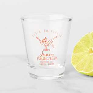 Bachelorette weekend party gunst gepersonaliseerd shot glas
