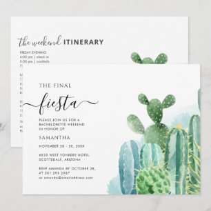 Bachelorette Weekend Party Itinerary Cactus Plante Kaart