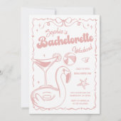 Bachelorette Weekend Party Roze Kaart (Voorkant)