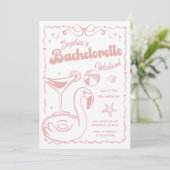 Bachelorette Weekend Party Roze Kaart (Staand voorkant)