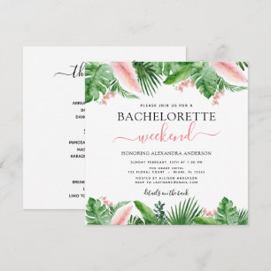 Bachelorette Weekend Party tropische palmen Kaart