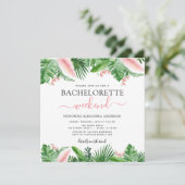 Bachelorette Weekend Party tropische palmen Kaart (Staand voorkant)