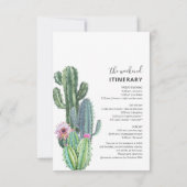 Bachelorette Weekend Party with Itinerary Cacti Kaart (Achterkant)