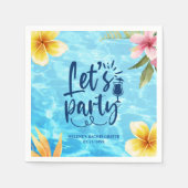Bachelorette Weekend Persoonlijk Zwembadfeest Servet (Voorkant)