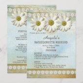 Bachelorette Weekend Program Sjabloon Invitation Kaart (Voorkant / Achterkant)