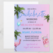 Bachelorette Weekend Reisplan | Miami Beach Kaart (Voorkant / Achterkant)