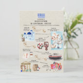 Bachelorette Weekend Reisplan | Santorini Griekenl Kaart (Staand voorkant)