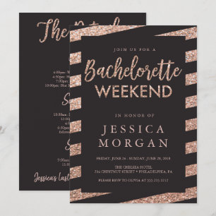 Bachelorette Weekend reisroute Glitter Stripes Kaart