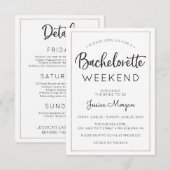 Bachelorette Weekend reisroute Gold Lijst Kaart (Voorkant / Achterkant)