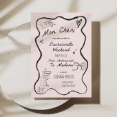 Bachelorette Weekend reisroute Mon Cheri Whimsical Kaart