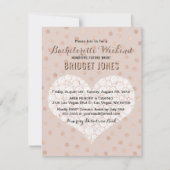 Bachelorette Weekend reisroute Roos Gold Confetti Kaart (Voorkant)