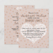 Bachelorette Weekend reisroute Roos Gold Confetti Kaart (Voorkant / Achterkant)