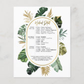 Bachelorette Weekend Reisschema Budget Uitnodiging (Achterkant)