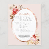 Bachelorette Weekend Reisschema Budget Uitnodiging (Achterkant)