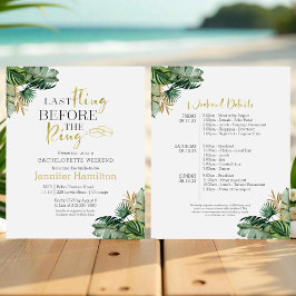 Bachelorette Weekend Reisschema Budget Uitnodiging