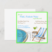 Bachelorette Weekend Resort Custom Invitations Kaart (Voorkant / Achterkant)