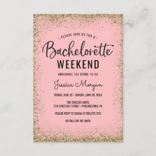 Bachelorette Weekend Route Blush Gold Lijst Kaart