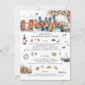 Bachelorette Weekend Route | Boston Kaart (Voorkant)