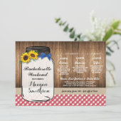 Bachelorette Weekend Route Bruids Jar Rood Kaart (Staand voorkant)