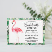 Bachelorette Weekend Route Flamingo Tropical Kaart (Staand voorkant)