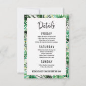 Bachelorette Weekend Route Flamingo Tropical Kaart (Achterkant)