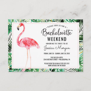 Bachelorette Weekend Route Flamingo Tropical Kaart