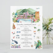 Bachelorette Weekend Route | Hawaï Kaart (Staand voorkant)