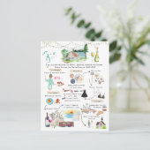 Bachelorette Weekend Route | Lake Michigan Uitnodiging Briefkaart (Staand voorkant)