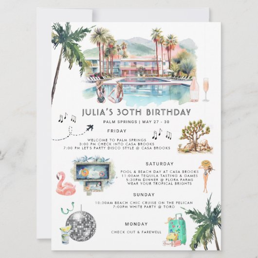 Bachelorette Weekend Route | Palmveren Kaart (Voorkant)