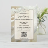 Bachelorette Weekend Route QR Code Sjabloon Kaart (Staand voorkant)