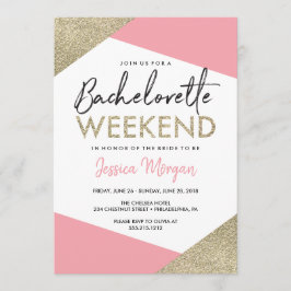 Bachelorette Weekend Route Roze en Goud Programmakaart