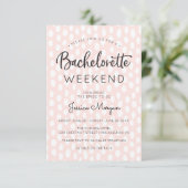 Bachelorette Weekend Route Rustiek Roze Kaart (Staand voorkant)
