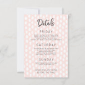 Bachelorette Weekend Route Rustiek Roze Kaart (Achterkant)