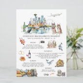 Bachelorette Weekend Route | Seattle Kaart (Staand voorkant)