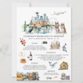 Bachelorette Weekend Route | Seattle Kaart (Voorkant)