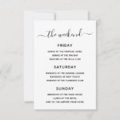 Bachelorette Weekend Route Tropische Palmen Kaart (Achterkant)