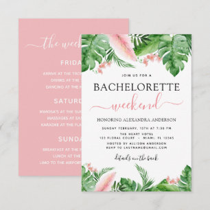 Bachelorette Weekend Route Tropische Palmen Kaart
