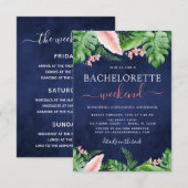 Bachelorette Weekend Route Tropische Palmen Kaart (Voorkant / Achterkant)