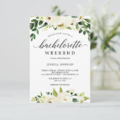 Bachelorette Weekend Route Witte Rozen Kaart (Staand voorkant)