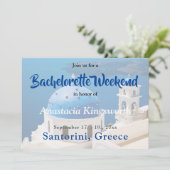 Bachelorette Weekend Santorini-meester Kaart (Staand voorkant)