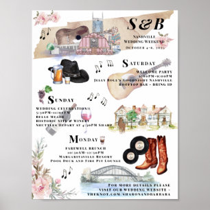 Bachelorette Weekend Schema   Nashville Poster