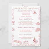  Bachelorette Weekend Sjabloon Kaart (Voorkant)