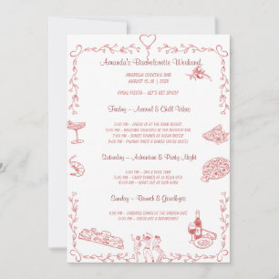 Bachelorette Weekend Sjabloon Kaart