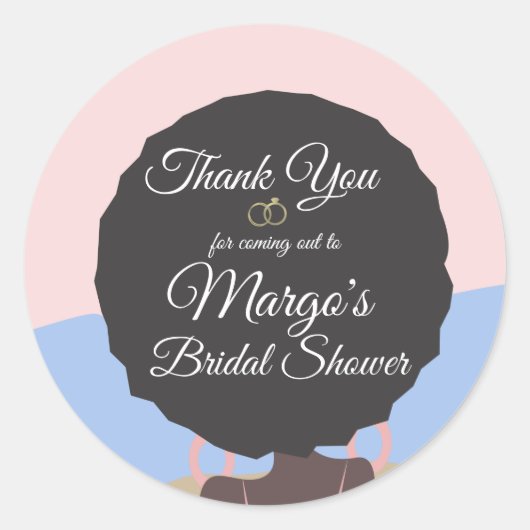 Bachelorette-weekend strand bruidsbruiloft Bedankt Ronde Sticker (Voorkant)