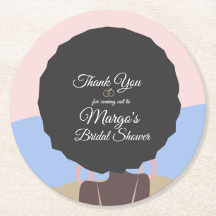 Bachelorette-weekend strand bruidsdouche    ronde kartonnen onderzetter