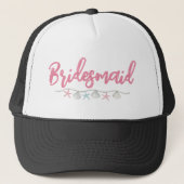Bachelorette Weekend Strand Roze Bruidsmeisje Trucker Pet (Voorkant)