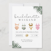 Bachelorette-weekend strandfeest Itinerary Kaart (Voorkant)