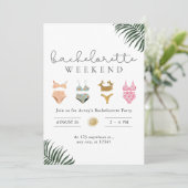 Bachelorette-weekend strandfeest Itinerary Kaart (Staand voorkant)