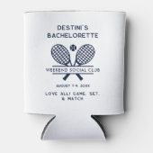Bachelorette Weekend Tennis Club Custom Blikjeskoeler (Voorkant)